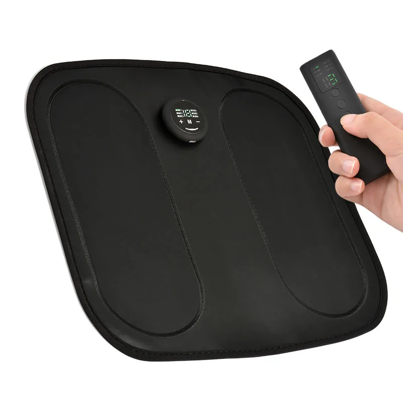 Household EMS Foot Pad Massager - Pulse, Acupoint Therapy, Lazy Leg Slimming & Backrest