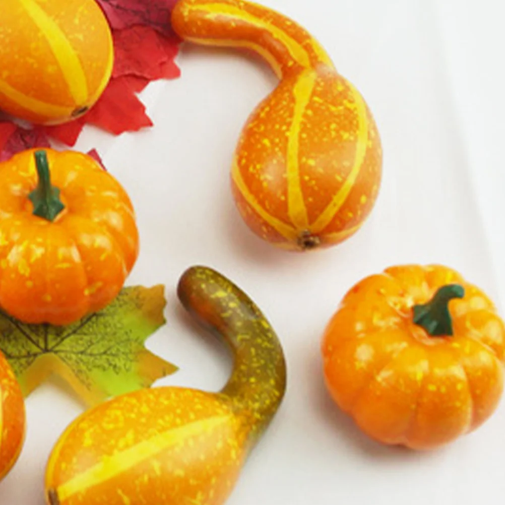 

Pumpkin Maple Leaf Acorn Set Super Vivid Artificial Decor For Home Party Wedding Festival Table Display Photo Props