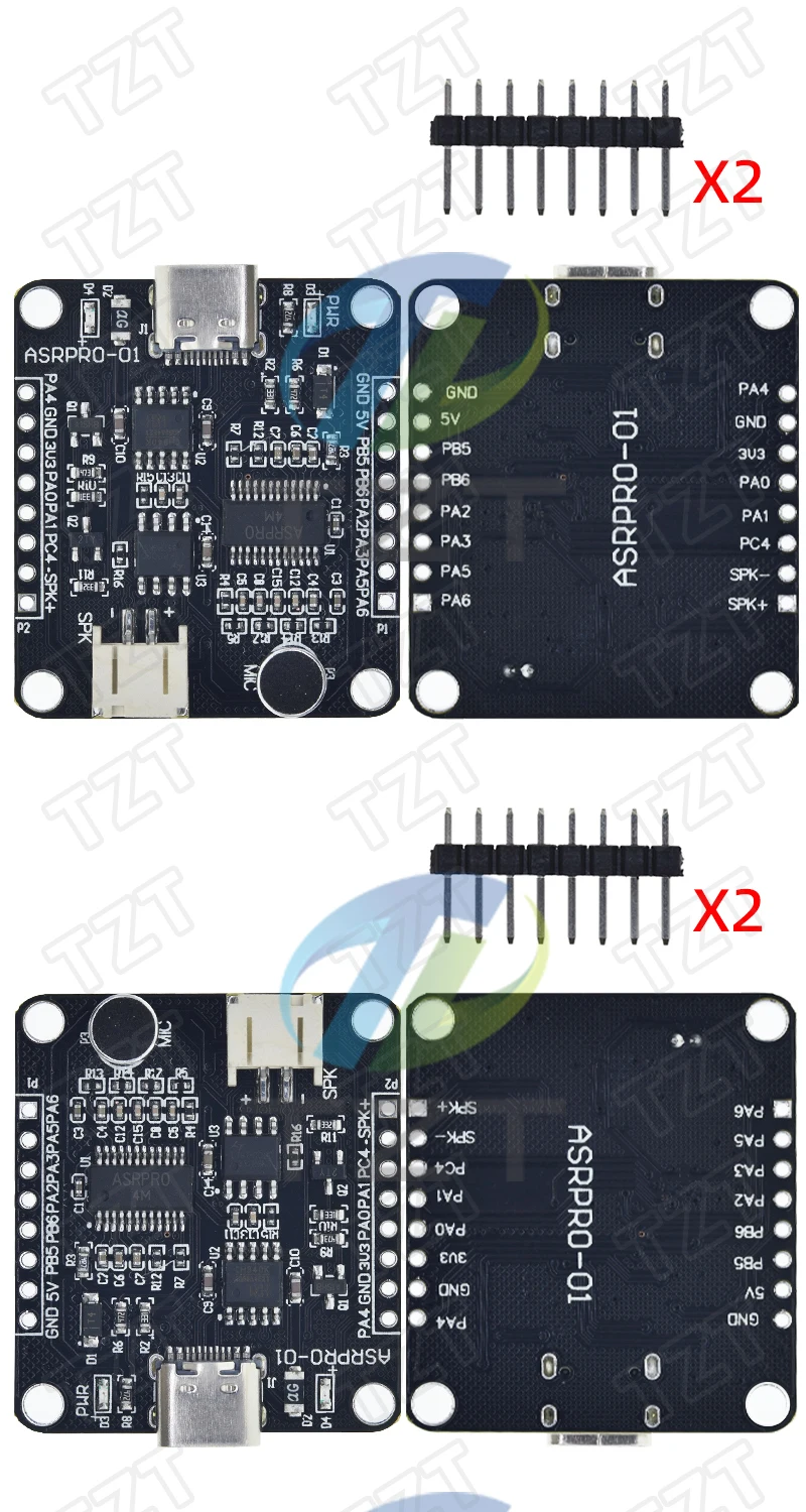 TZT 1/2/5 Stück ASR-PRO Sprachintelligentes Spracherkennungs-Steuermodul AI Offline-Erkennungs-Entwicklungsboard Benutzerdefinierte Bedingungen – Detail 4