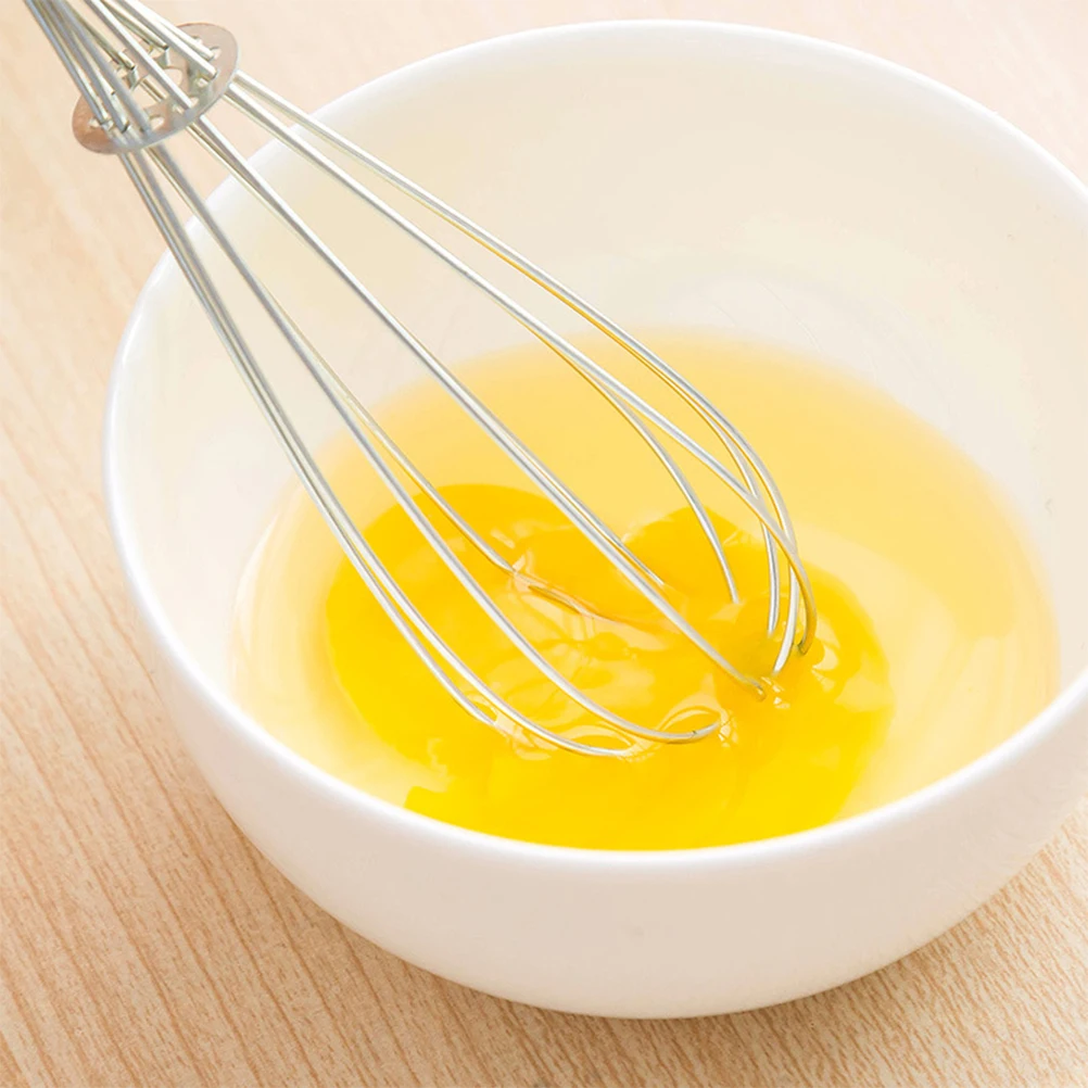 

Manual Egg Beater Balloon Wire Whisk Stainless Steel Silver Classic Multi Wires For Mixing Sauce Effective Kitchen