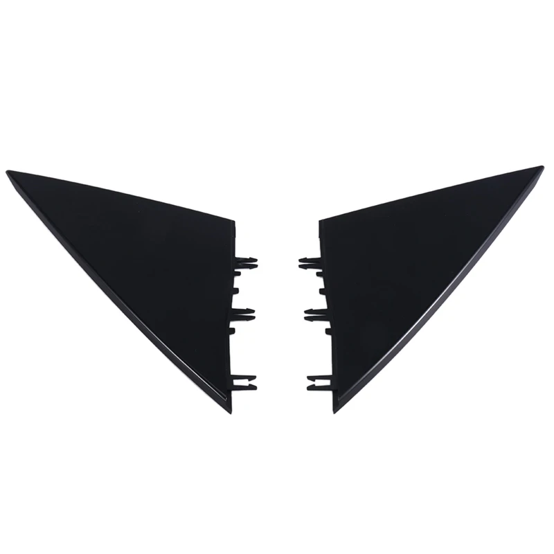 1 Pair Car Triangle Trim Panel Exterior Mirror Triangle Trim Panel Black For Tesla Model Y