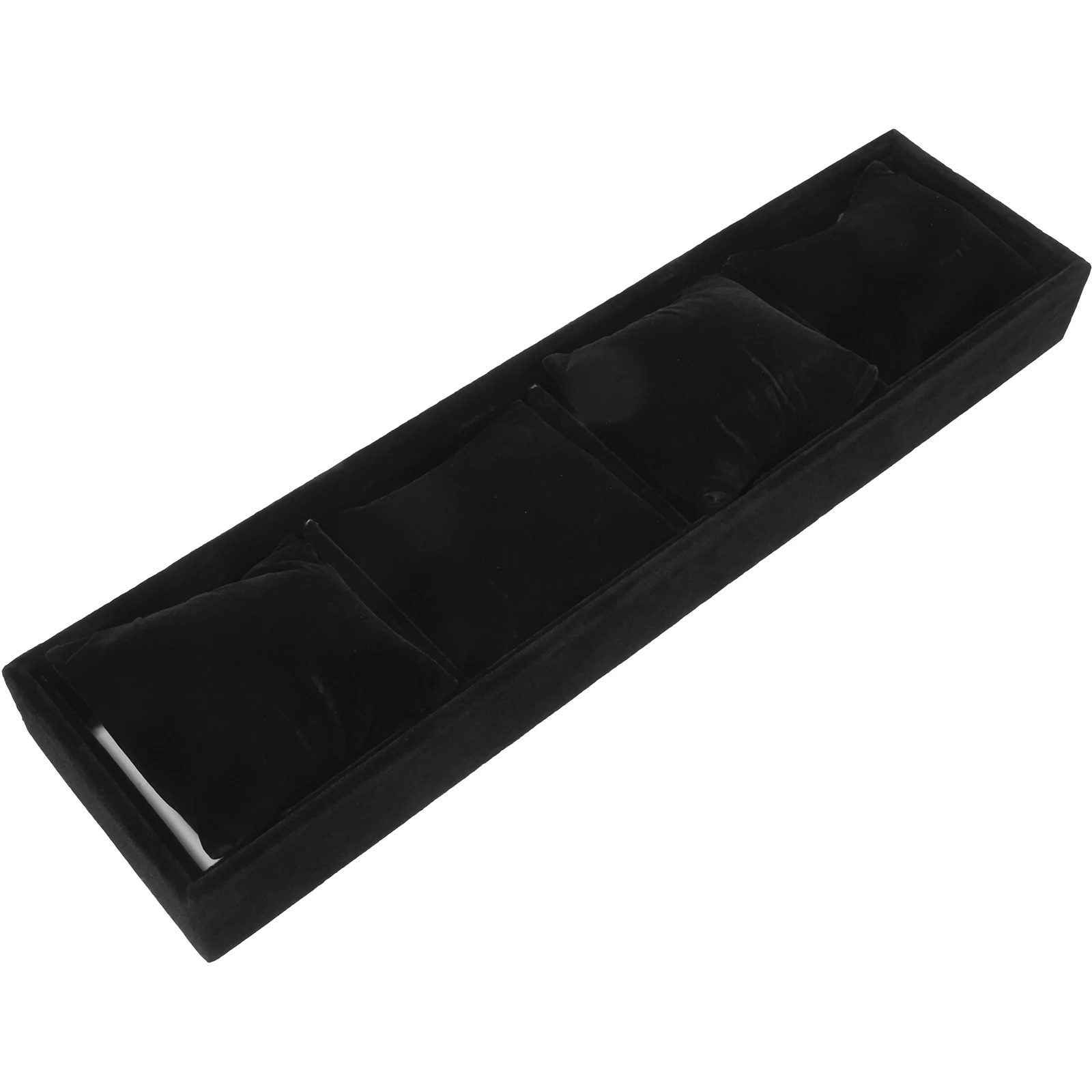 

4pcs Elegant Tray Jewelry Organizer Reusable Organizer Tray Bracelet Bangle Display Holder Showcase Storage Case Lint Material