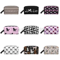 Cute Poodles Dogs Print Travel Make Up Bag Portable Toiletry Organizer Large Capacity Storage Bag Unisex Travel Pouch