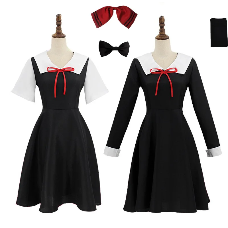 Anime Kaguya-Sama: Love Is War Shinomiya Kaguya Cosplay Kostuums Fujiwara Chika Meisje Anime Kleding Vrouw Jurken Hoofdtooi