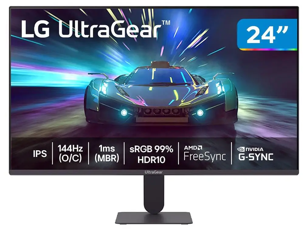 Monitor Gamer LG 24G411A-B 24” Full HD Preto UltraGear G - Bivolt