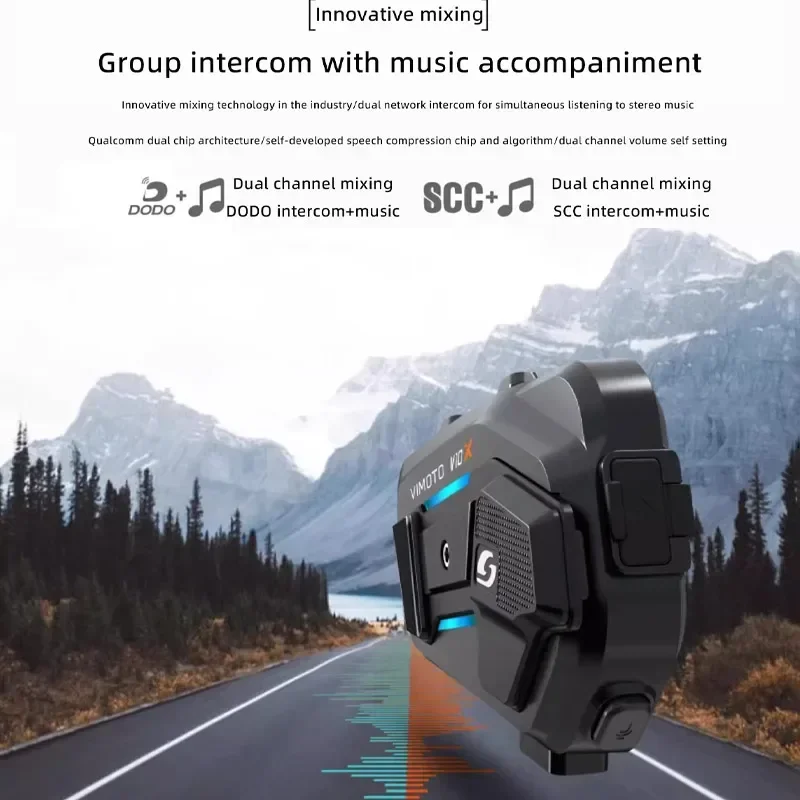 فيموتو النسخة الصينية XR/V10S/V10X دراجة نارية خوذة سماعة رأس بخاصية البلوتوث IPX67 الحد من الضوضاء متعددة الأشخاص دعوة خوذة سماعات