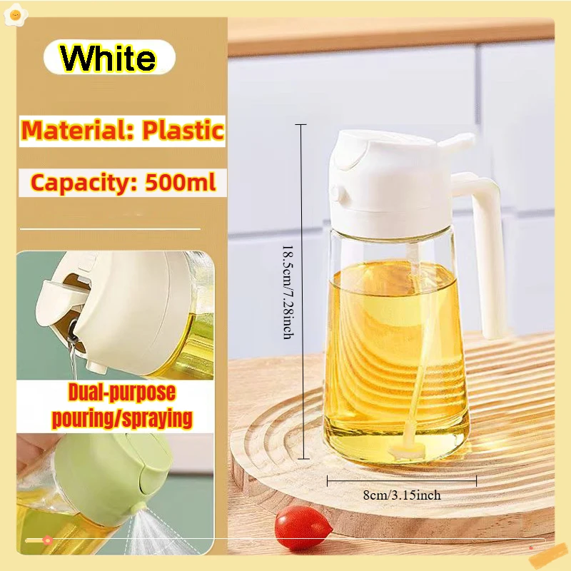 200/300/500ml Oil Spray Bottle BBQ Cooking Olive Oil Sprayer Plastic Baking Oil Spray Empty Bottle Vinegar Bottle Or  Oil brush, image 16