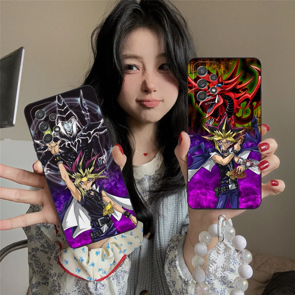 Yugioh Yami Yugi funda de teléfono para Samsung Galaxy A73 72 71 70 56 55 54 53 52 36 35 34 23 16 15 5G funda negra para teléfono móvil Smartphone