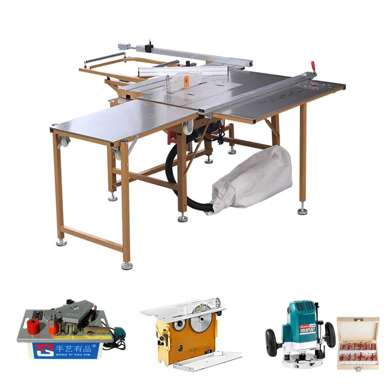 2025 Woodworking Saw Table Folding Woodworking Workbench Sliding Table Saw Precision Dust-free Wood Manual Cutting Machine