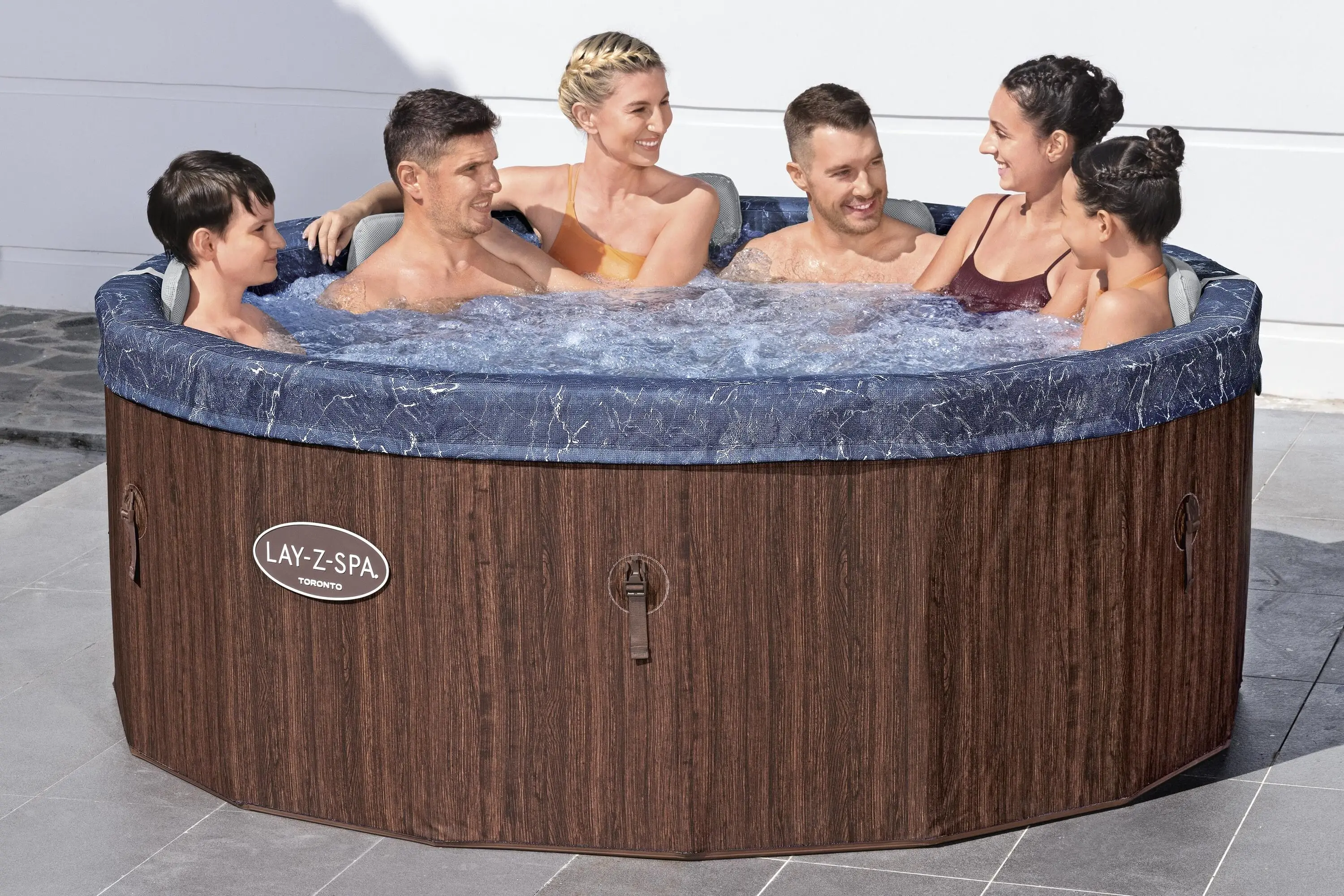 6001W Lay Z Spa Toronto Energy-Efficient Smart AirJet Hot Tub with App Control 5-7 Person