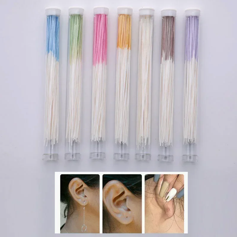 60/320PCS Ear Cleaning Line Portable Disposable Ear Hole Cleaner Dental Floss Ear Hole Care Tool Kit Piercing Cleaning Line