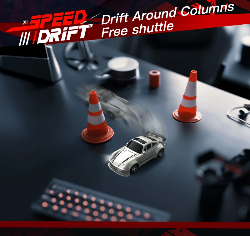 New 4WD 2.4GHZ RC Simulation Mini Drift Car Palm Racing Model Desk Toys 1/64 Scale Remote Control Car Gift for Children Boys.