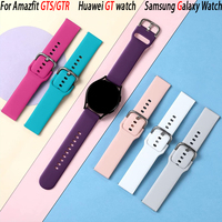 Silicone Strap For Samsung galaxy watch 5 pro/3/4/classic/Active 2 Sport Band 20mm 22mm bracelet huawei/amazfit gtr/gts 4/3/2/2e