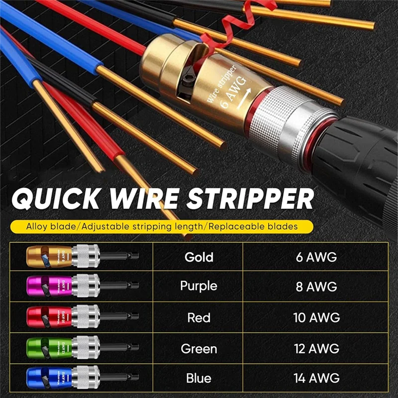 

ABUG-Wire Stripper Fordrill Wire Twister Tool Fordrill Electrical Tool Wire Nut Twister