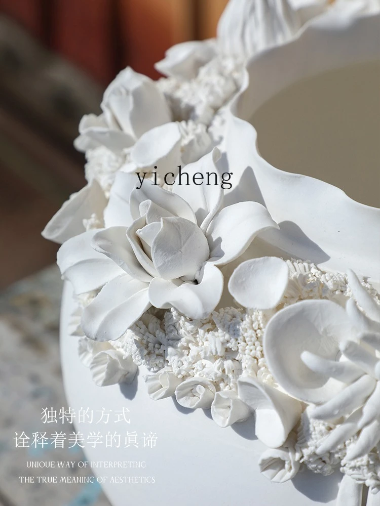 

Creative Handmade Pinch Flower Ceramic Vase Living Room Ornament Dried Flower Arrangement Home Decor Flower Container