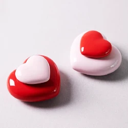 Mini Heart Shaped Ceramic Sealed Jar Portable Ceramic Tea Jar Pill Capsules Rouge Lipstick Dispensing Bottle Tea Container