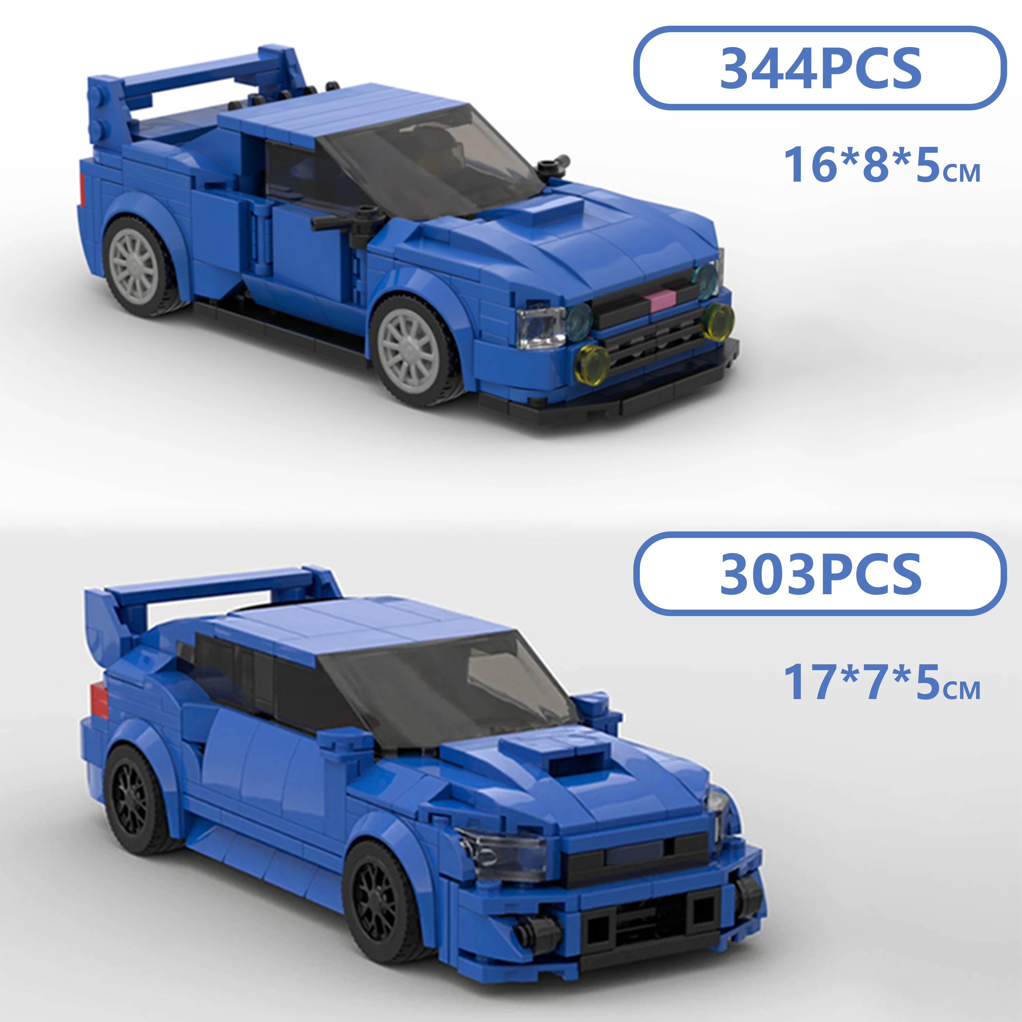 

DIY MOC Subaru WRX STI комплект модели гоночного автомобиля, креативный спортивный автомобиль, строительные блоки, игрушки, рождественские подарки для фанатов и коллекционеров