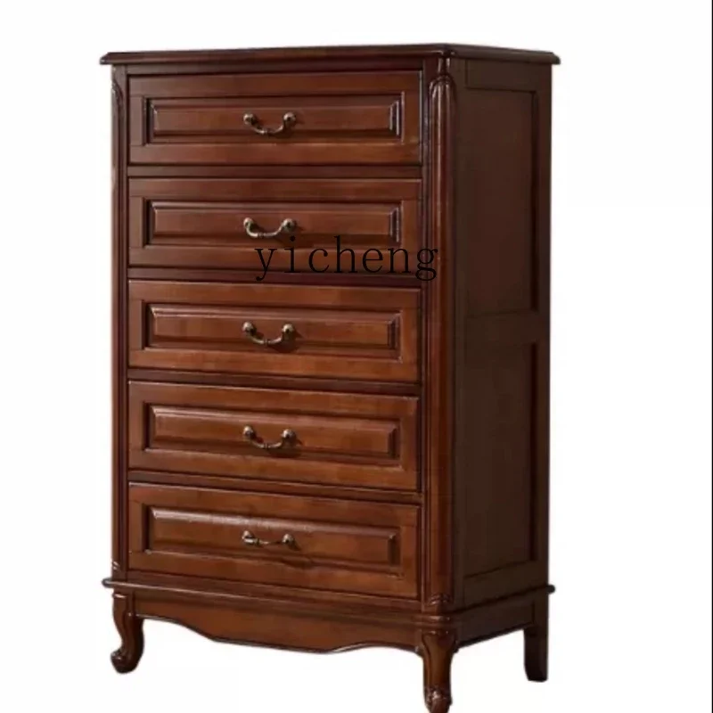 

TQH American solid wood locker multi-bucket drawer cabinet with door simple file cabinet