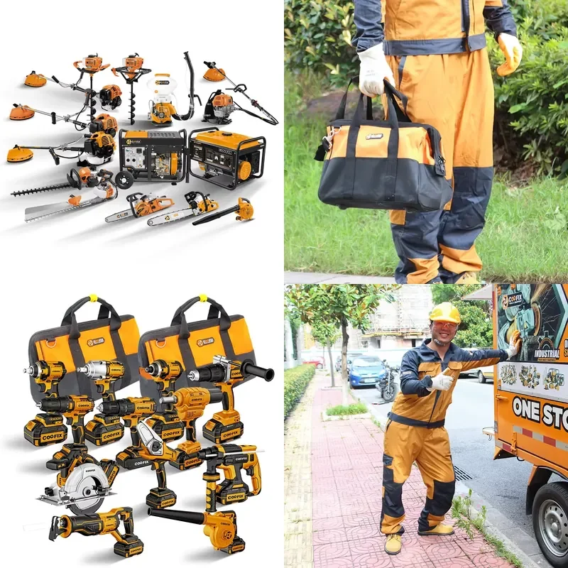 【CHIMU HOME】 50cc Powered Brush Cutter and Chain Saw Combo Kit for Garden Trimming and Wood Cutting