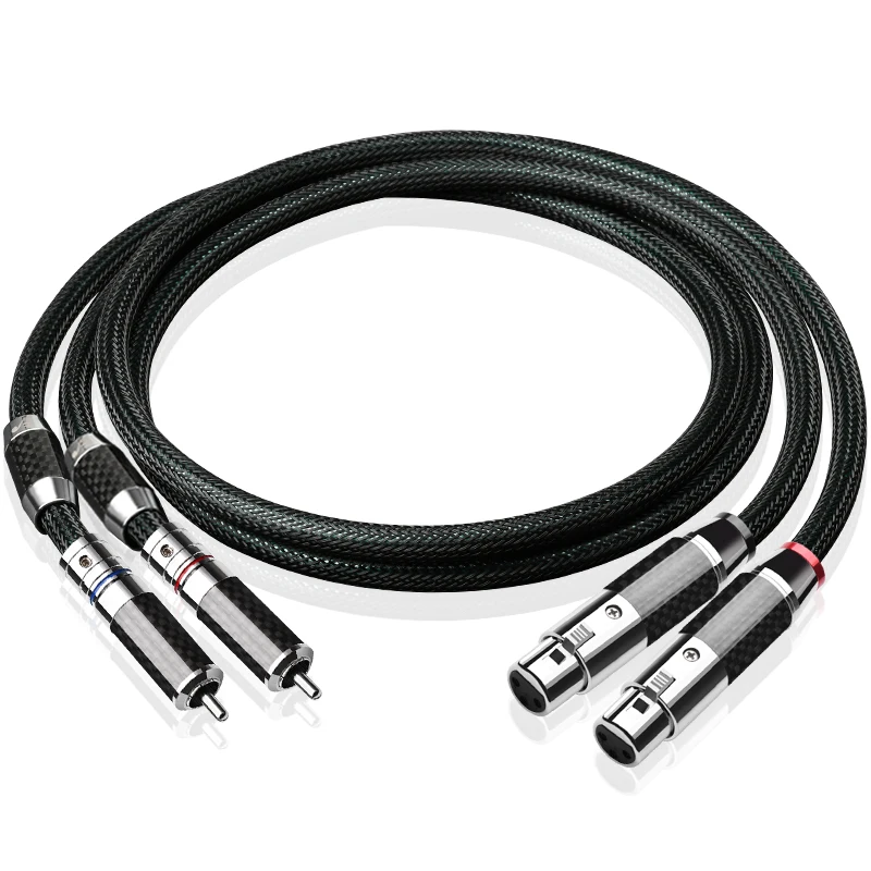 ATAUDIO Hifi RCA zu XLR Kabel Hi-END OCC Doppelte Abschirmung Anti-Interferenz 2XLR zu 2RCA Audio Kabel für Hifi System 3
