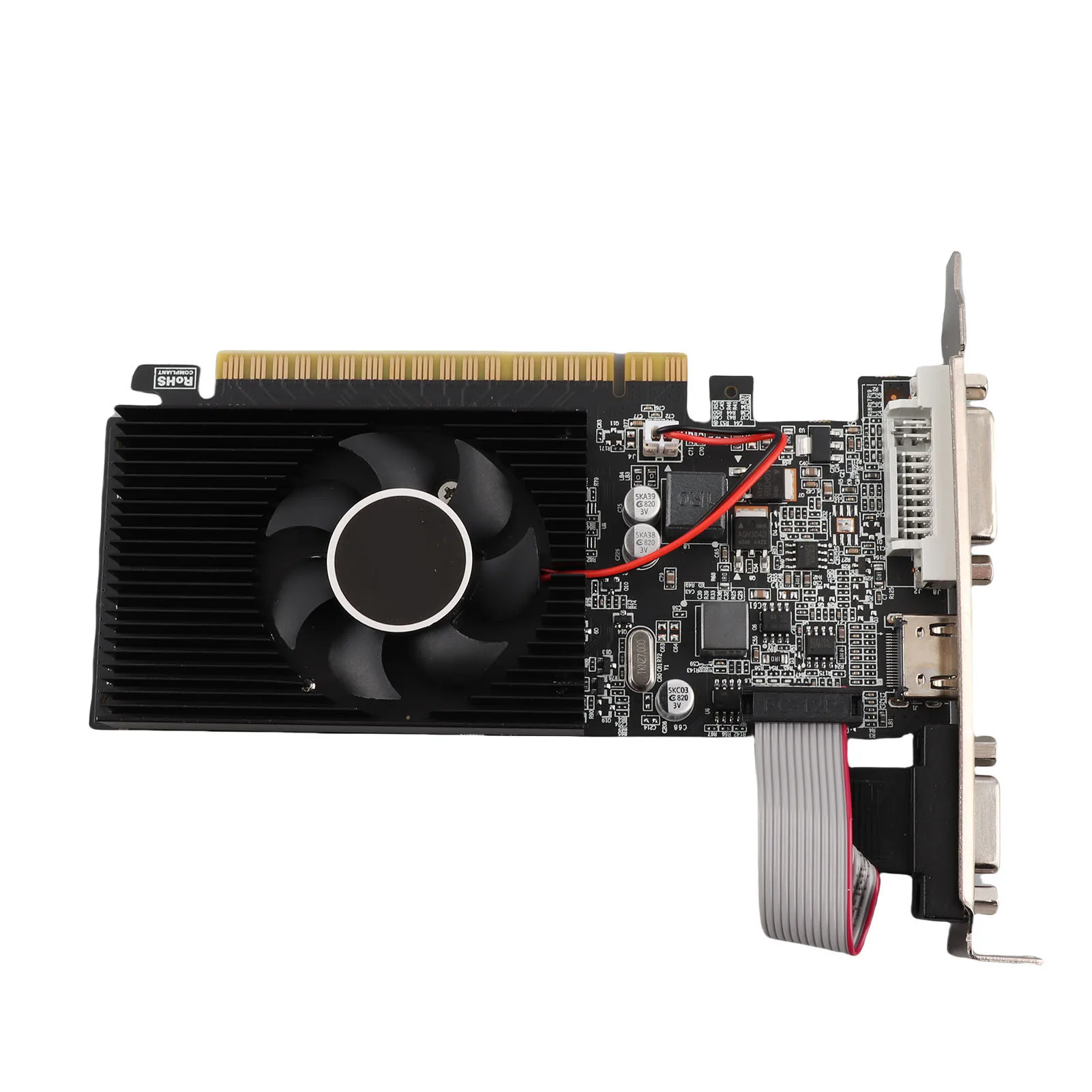 

GT210 1G DDR3 Graphics Card with Cooling Fan 64 Bit Support VGA DVI HD Multimedia Interface DirectX10.1 PC Graphics Card