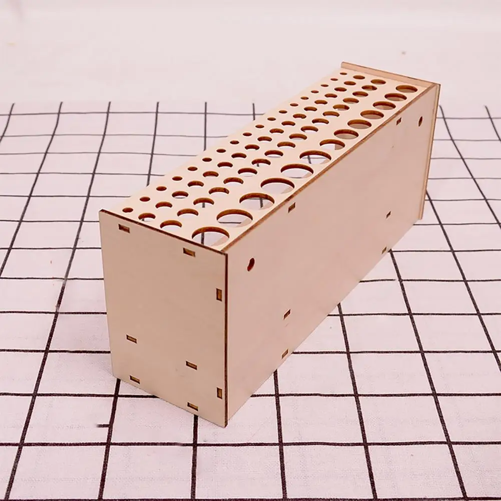 

Подставка для кистей с 67 отверстиями, деревянный держатель для кистей с 67 отверстиями для художников, настенный органайзер для кистей, ручек, стола для художников