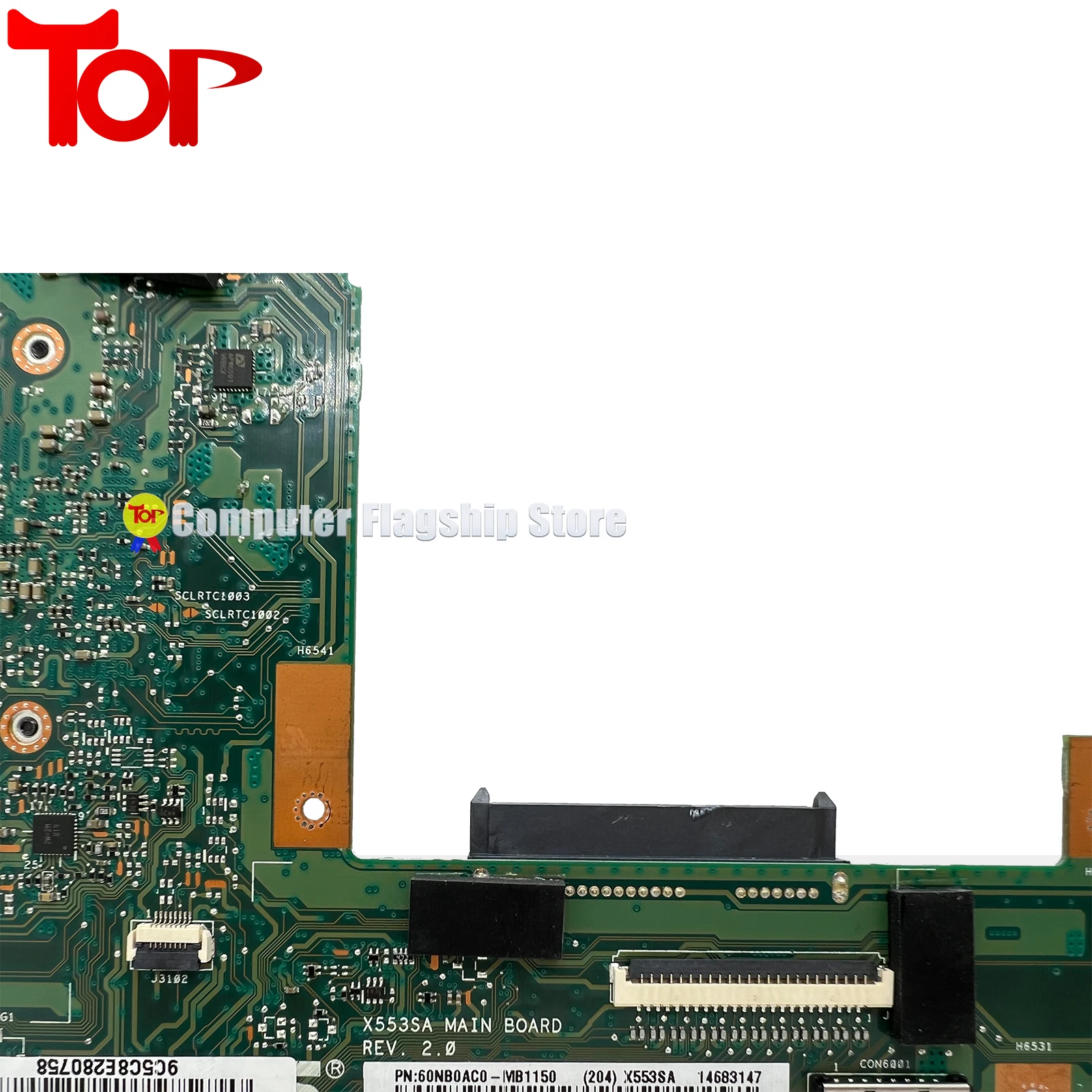 Imagem -04 - Motherboard Laptop para Asus X553sa Mainboard N3050 N3700 Ddr3l 100 de Trabalho