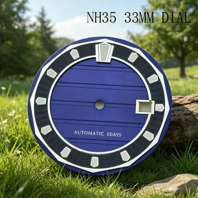 

33mm dial NH35 dial, green luminous, suitable for Seiko modification parts