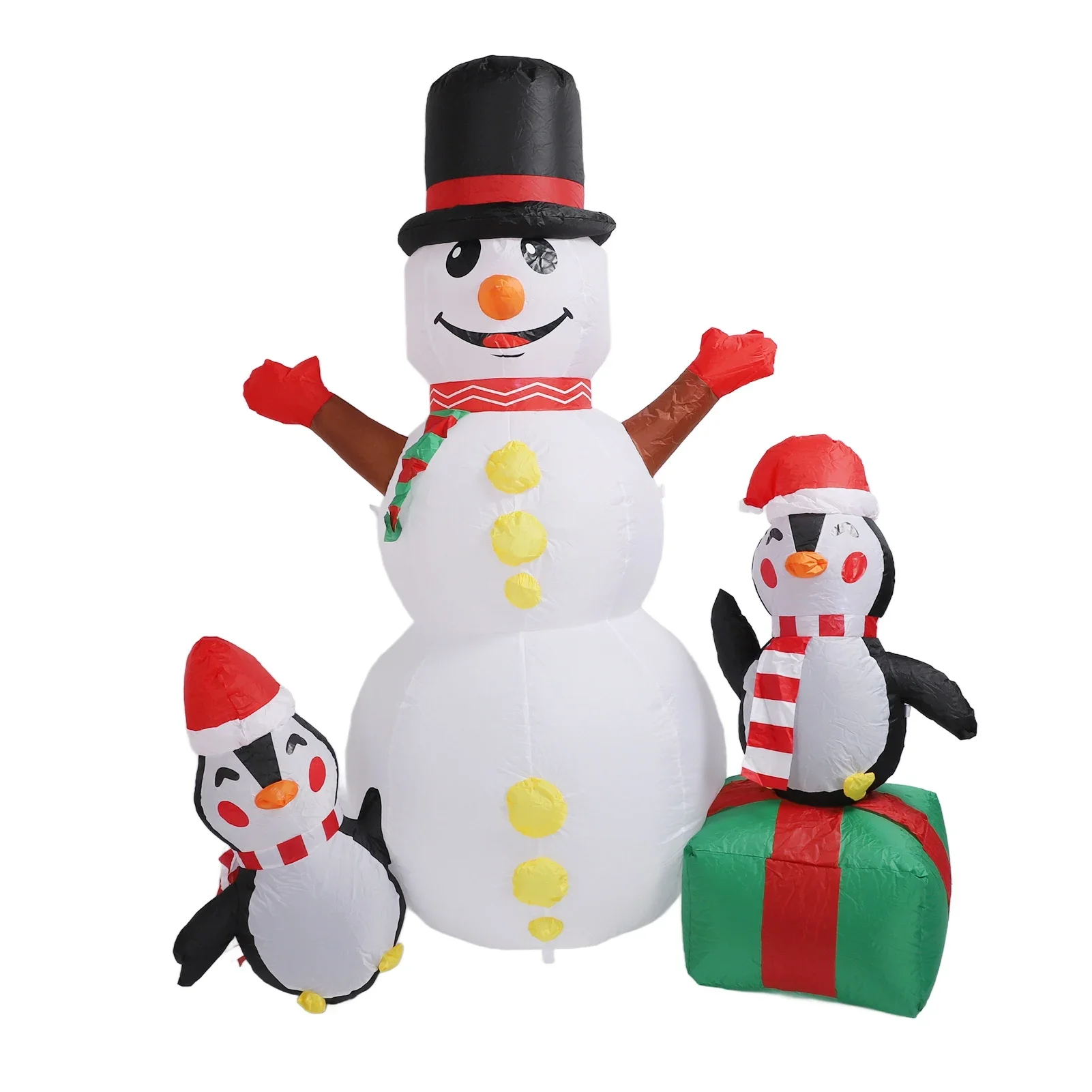 

1.8m Snowman Penguin Inflatable Christmas Decoration IP44 Outdoor Decoration for 2024 Christmas with Blower LED Light