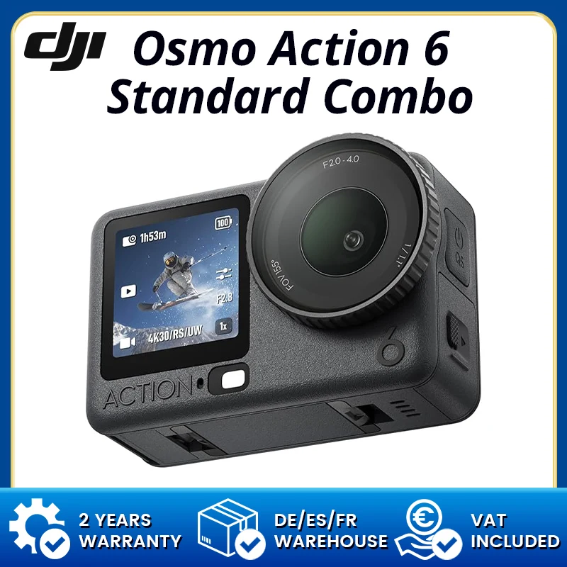 Osmo Action 6 Standard Combo 1/1,1-Zoll-Sensor Action-Kamera mit variabler Blendenöffnung für verschiedene Szenarien