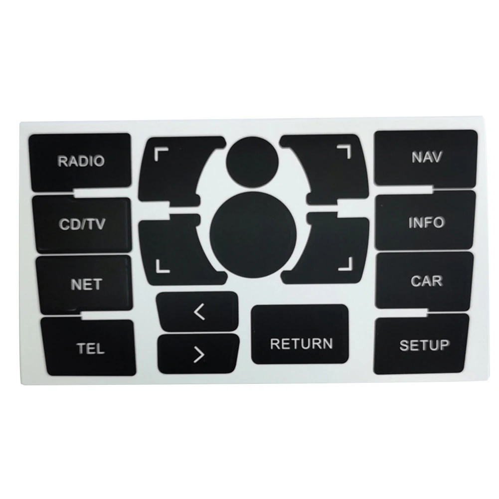 Restore the Original Look of Your For A8 0406 Control Buttons with Black Overlay Sticker Long lasting Solution