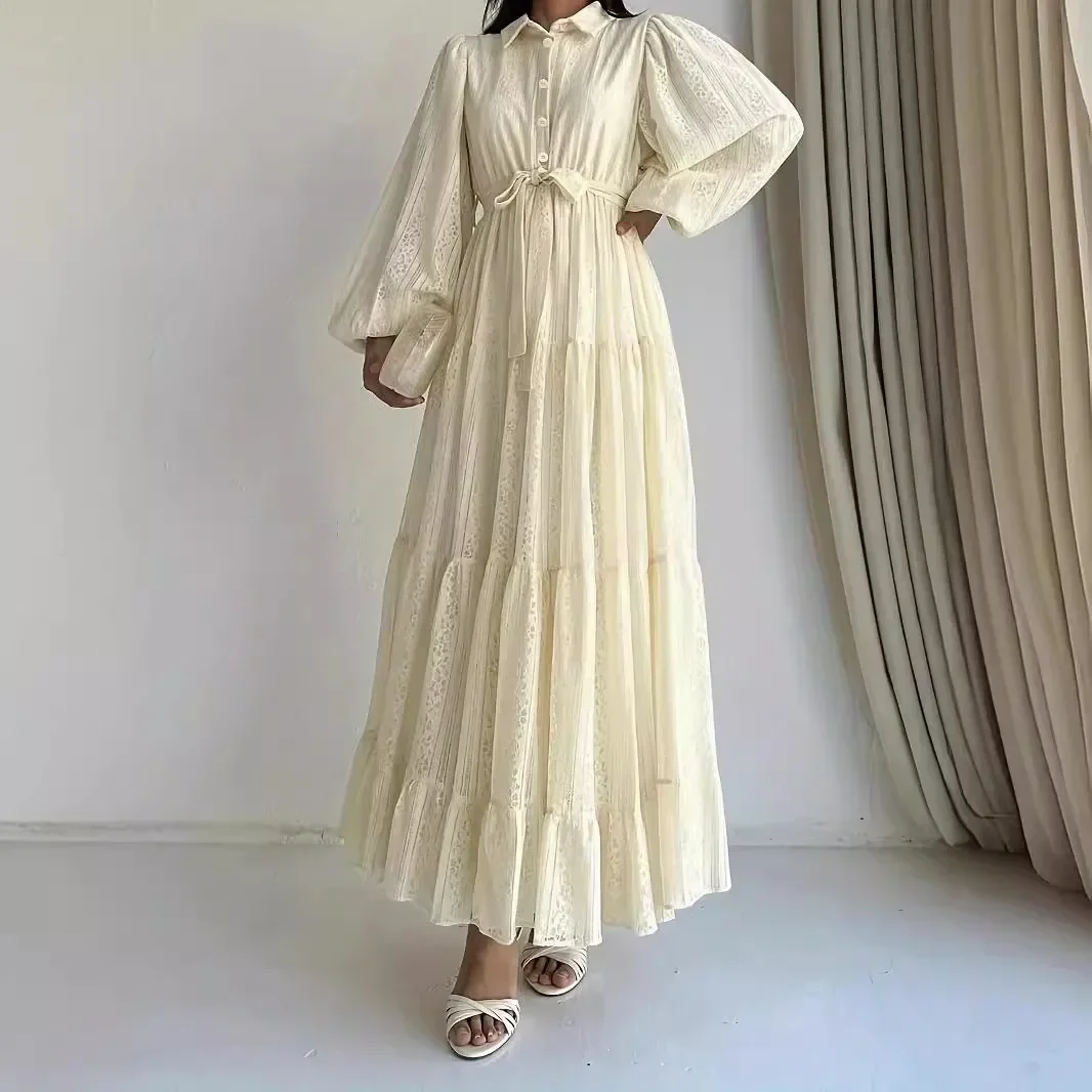 Muslim Arab Long Robe Abaya for Women Party Dresses Sashes Abayas Eid Ramadan Morocco Dubai Kaftan Islam Vestidos Jalabiya