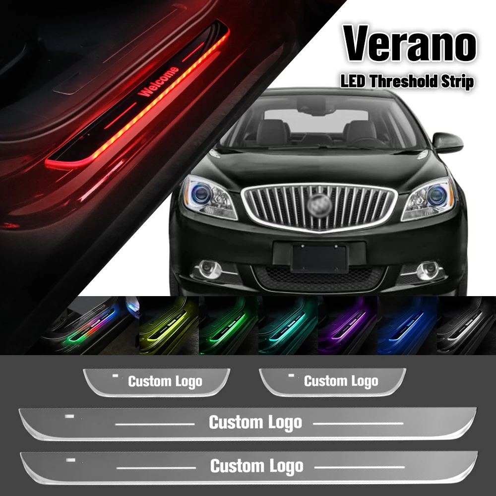 For Buick Verano 2012-2017 Car Door Sill Light Customized Logo LED 2013 2014 2015 2016 Welcome Threshold Pedal Lamp Accessories