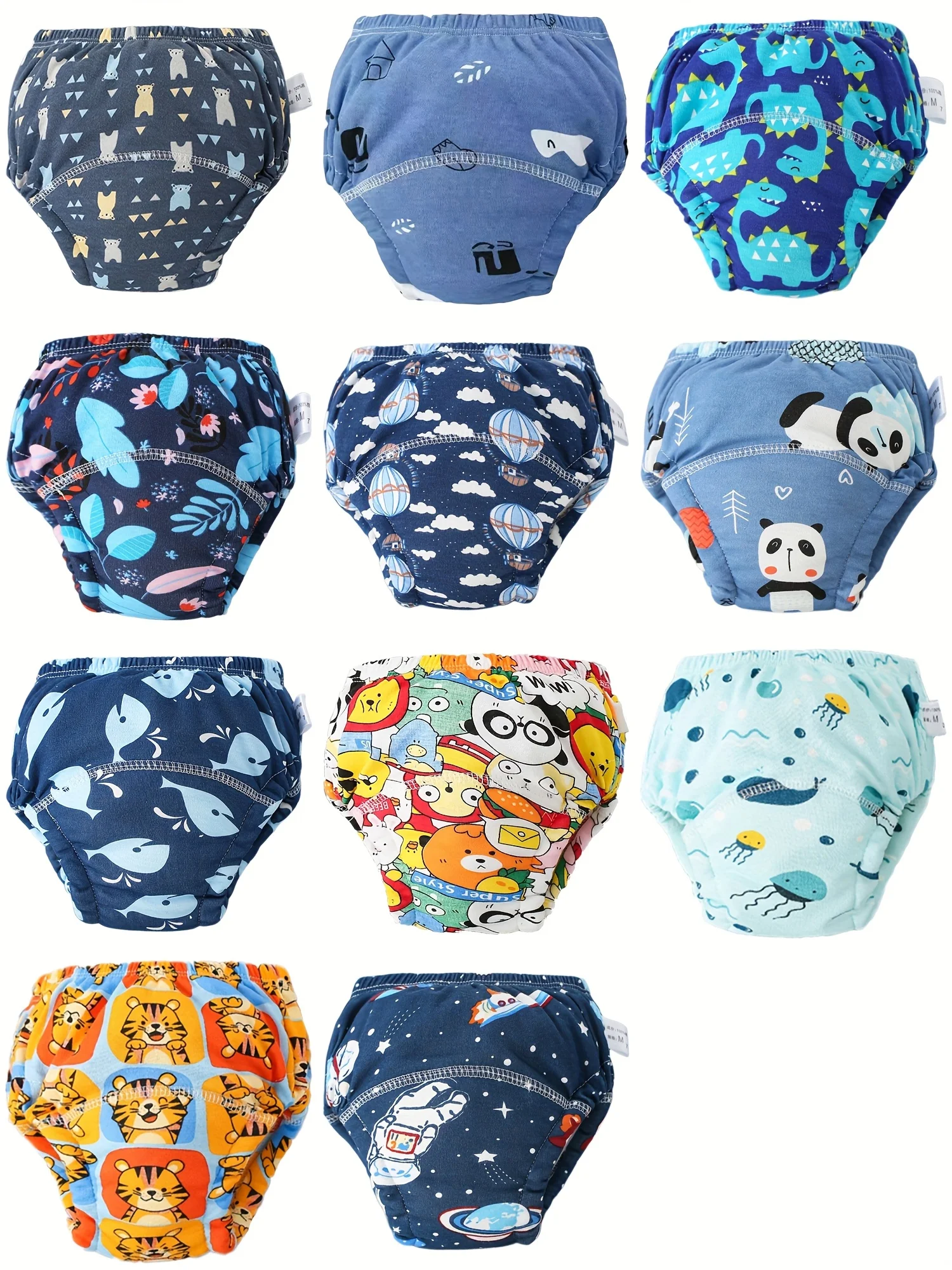 11pcs Set of Training Pants Durable and Washable Train Your Baby How to Use Toilet Soft and Comfortable Suitable as a Gift