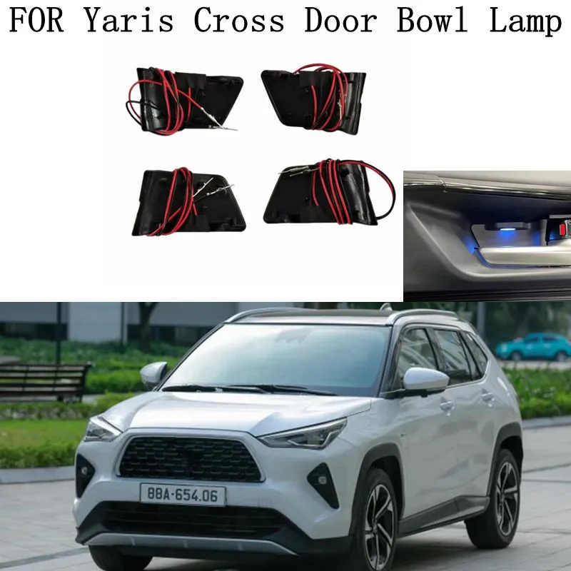 For 2023-2024 Toyota Yaris Cross Interior Door Bowl Lamp Refitting Handle Led Atmosphere Light Car Inner Ambient Decorative Lamp