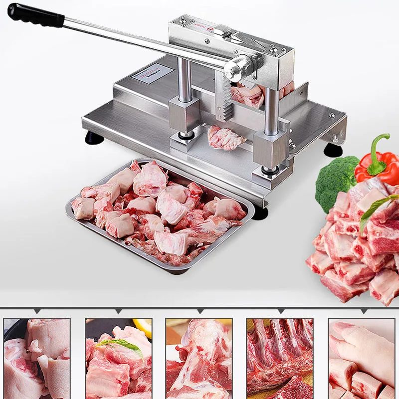 

Meat Cutting Machine Pig Trotter Slicer Commercial Manual High-Power Stainless Steel Large Domestic Dicing Maker Slicer