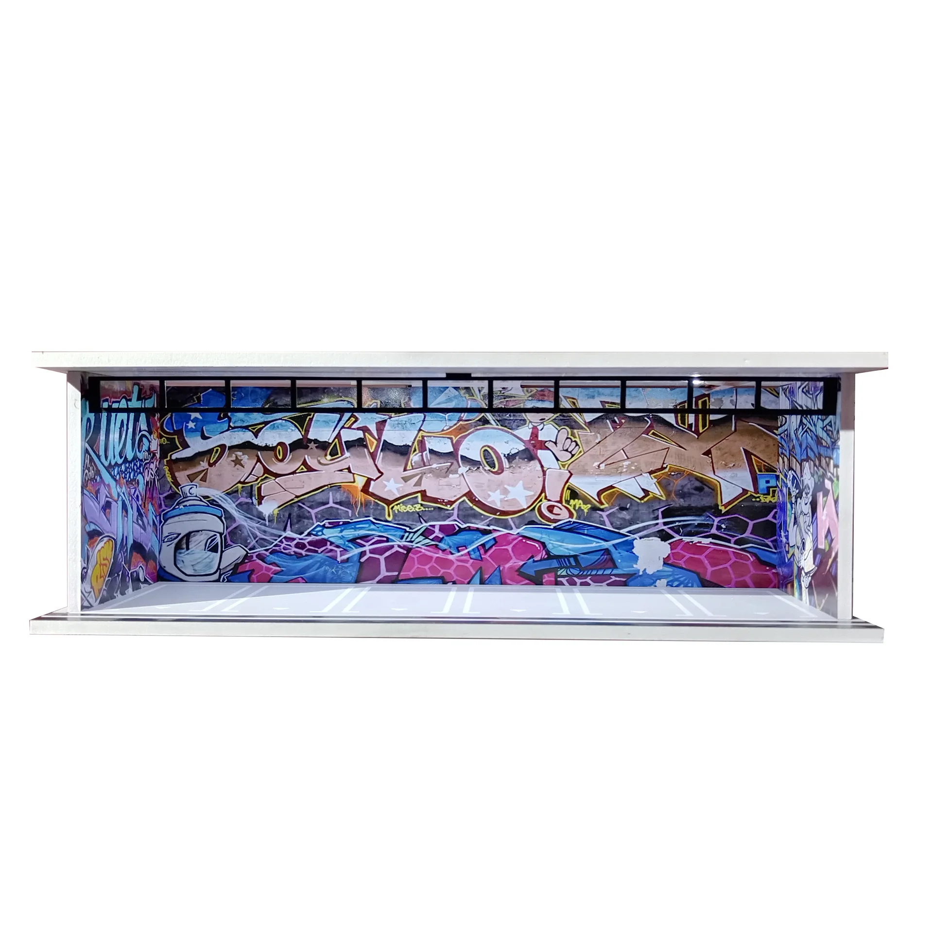 TimeMicro&MoreArt 1:64 taller de reparación/Advan/cuchara/almacenamiento de almacén escena de montaje de tablero de iluminación