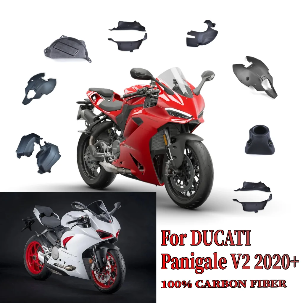 

For DUCATI Panigale V2 2021 2022 2023 2024 Pure Carbon Fiber Accessories Parts Fender Winglets Exhaust Cover Fairing Kits