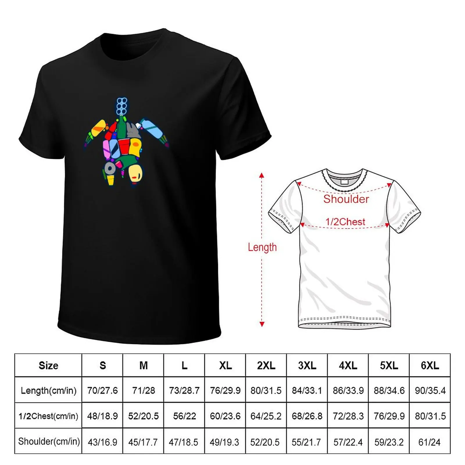 Turtle- ocean plastics T-Shirt Casual Daily Wear Short Sleeve Top