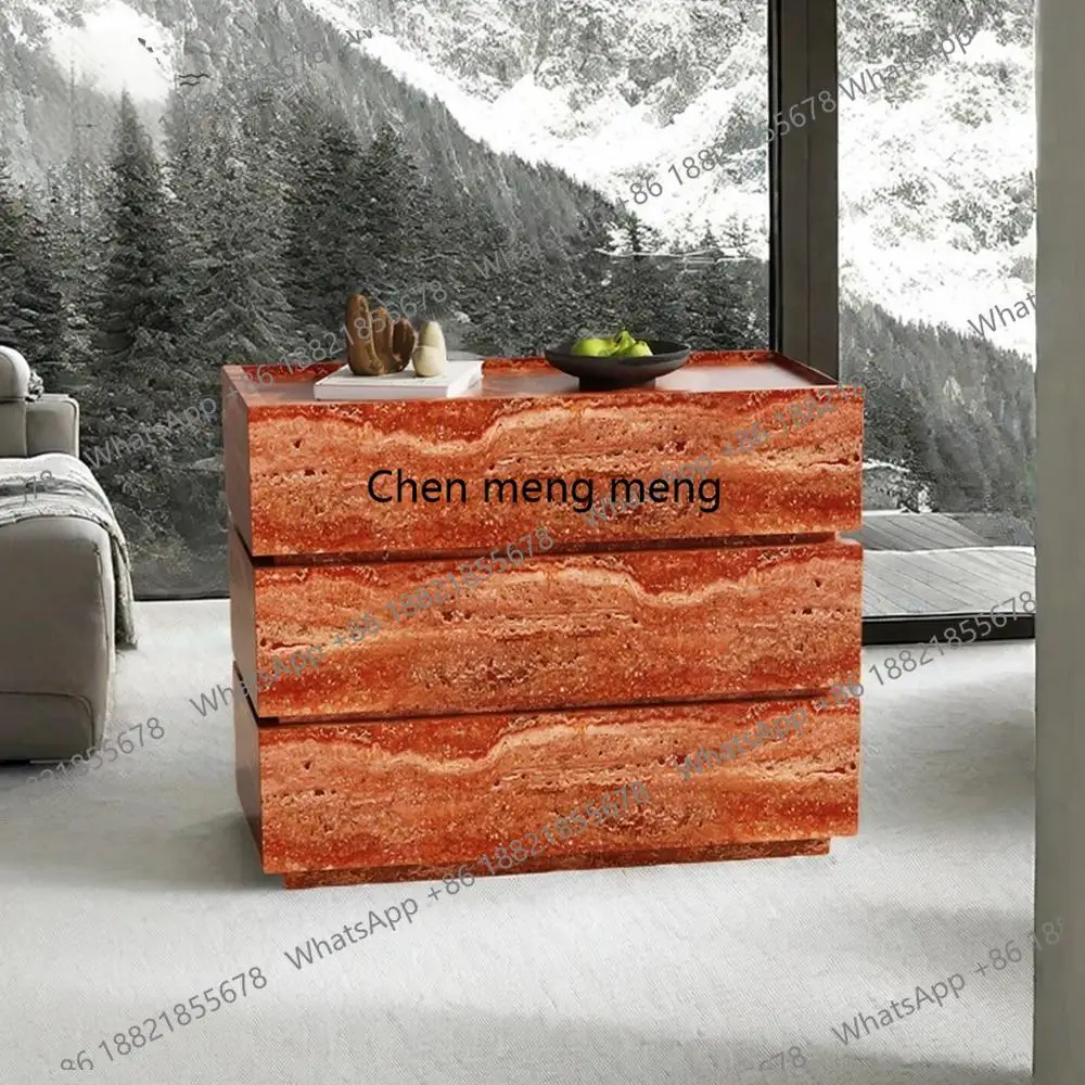 C85 프리미엄 빈티지 그린 제이드 스톤 드레서 - 수제 명품 대리석 슬레이트 3/4/5단 서랍장 맞춤형 레트로