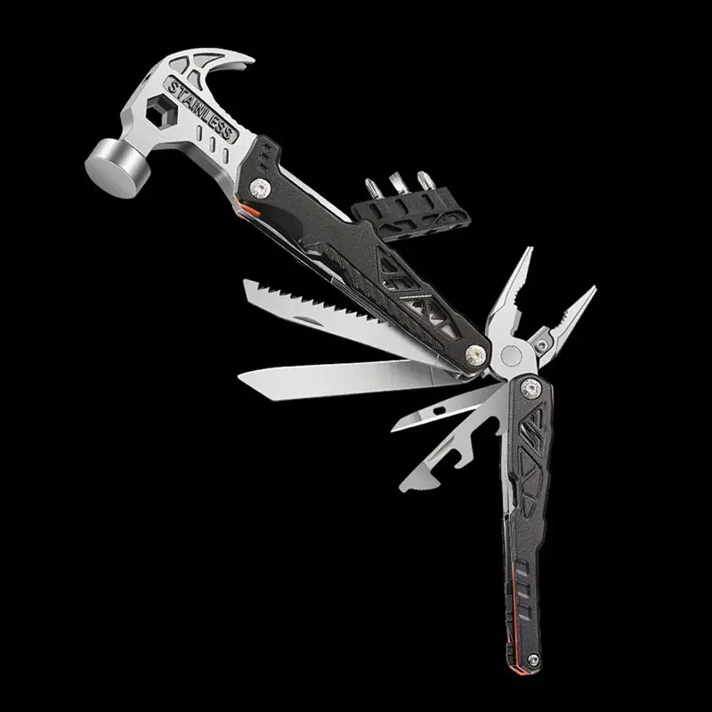 

Outdoor Multifunctional Stainless Steel Folding Sheep Horn Hammer Nail Pliers Convenient Wild Emergency EDC Combination Tool