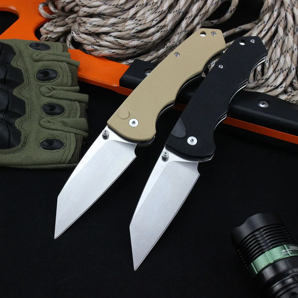 T0065 للطي سكينة تكتيكية D2 الصلب G10 مقبض في الهواء الطلق التخييم بقاء سكين صيد EDC فائدة سكاكين الجيب أداة Jackknife #5