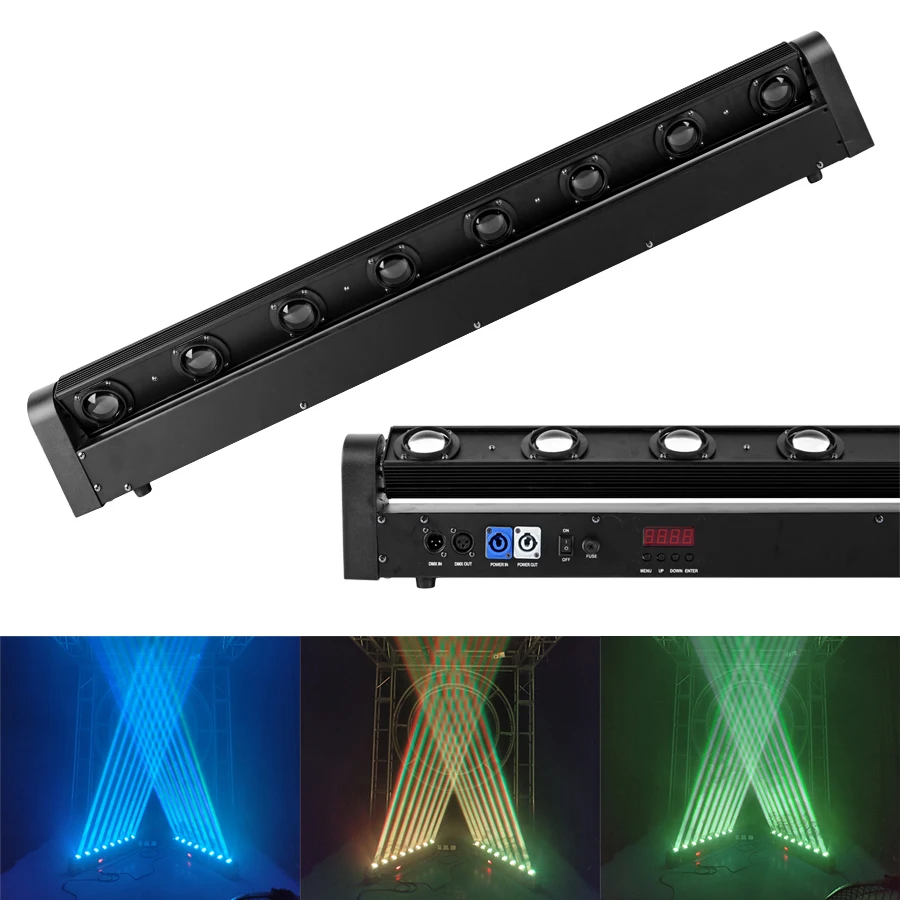 LED Beam 8x12W RGBW 4 in 1 Moving Head Light DMX512 Control For DJ Disco Bar KVT Party Stage Equipment