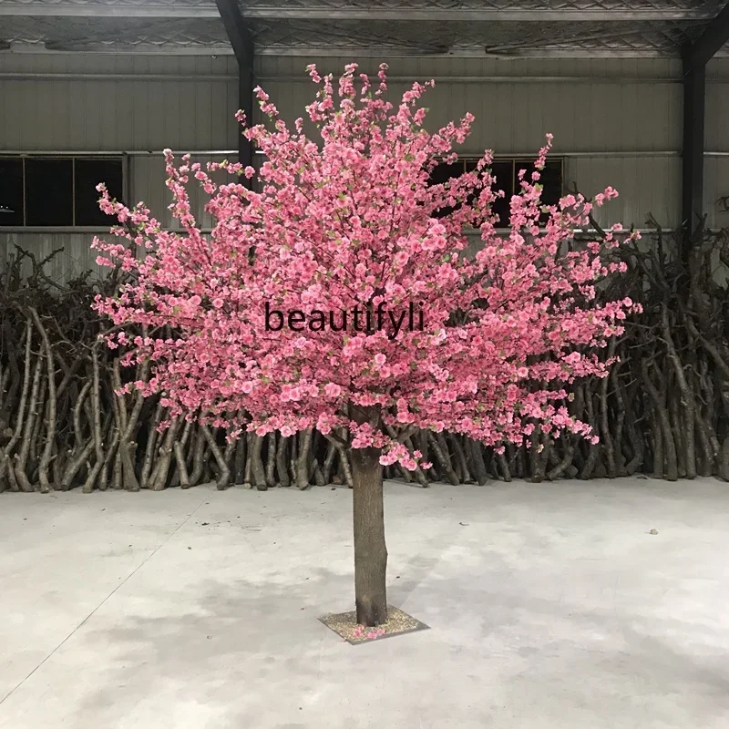 New style Simulation New Year Decoration Indoor Wishing Tree Shopping Mall Decoration Fake Peach Blossom Large Hotel Landscape