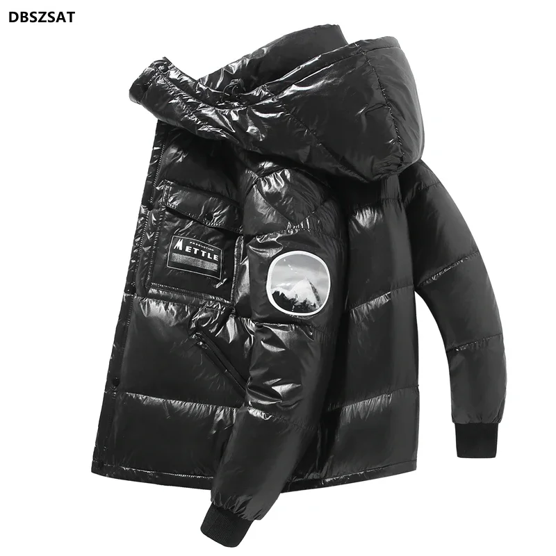 2027 Men's Autumn Jacket Padded Down Hooded Parka Men Black Vintage Coat Male Spring Husband Zipper Windbreakers Warm Outerwear