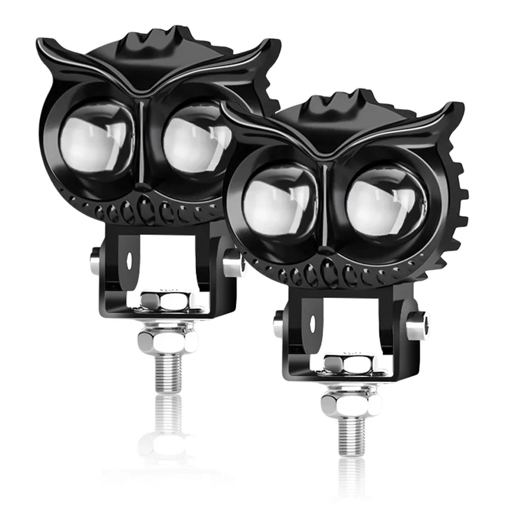 2Pcs New 12V 24V LED Work Light Yellow And White Bicolor Light 25W LED Pod Light Spotlight For Car Truck Offroad SUV ATV Boat