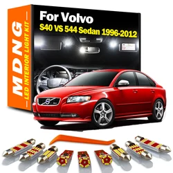 MDNG Canbus For Volvo S40 VS 544 Sedan 1996-2009 2010 2011 2012 LED Interior Dome Map Light Bulbs Kit Car Accessories No Error