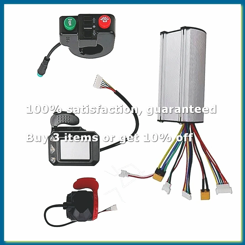 36V 350W Folding Scooter Controller LCD Display Brake Accelerator Throttle Switch Button Kit for Electric Scooter-DT30