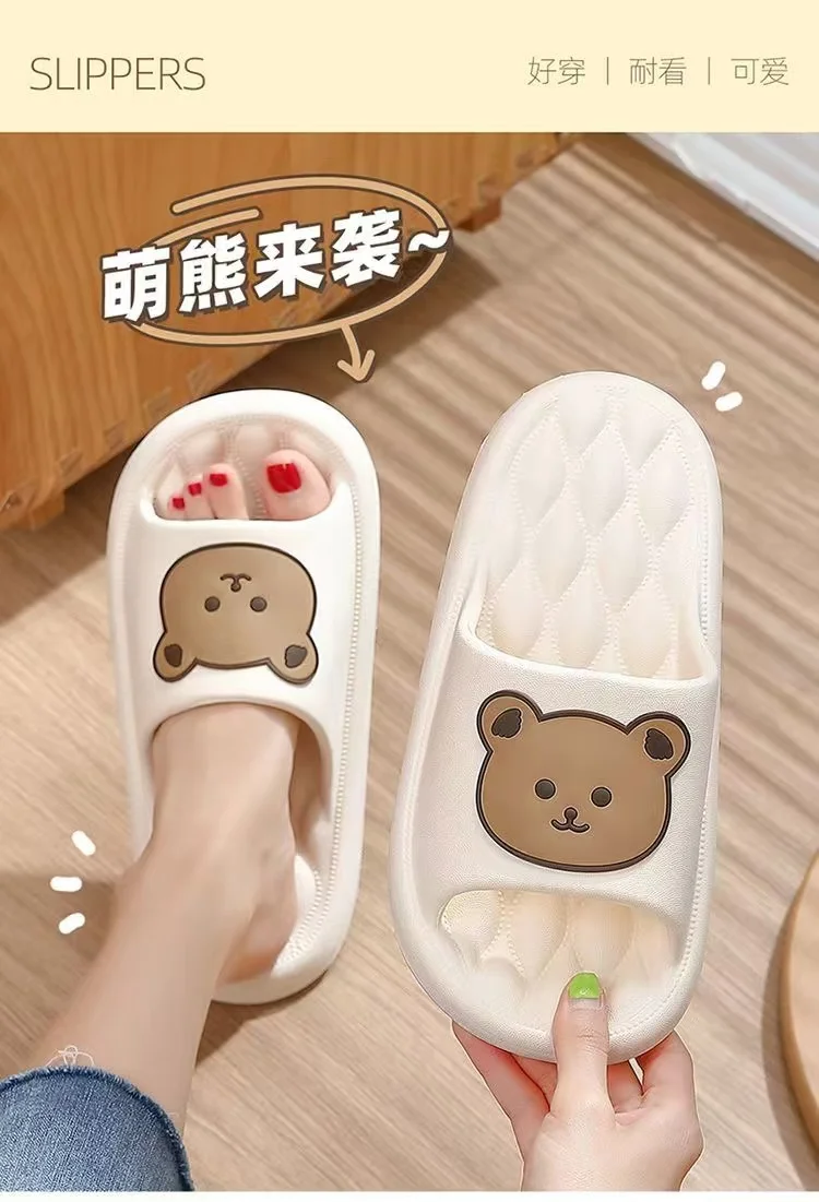 24ss New In Women's Slippers Korean Fashion Summer Harajuku Women's Shoes Kawaii Comfortable Breathable Slippers