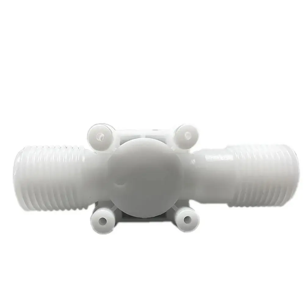 1 قطعة صمام الملف اللولبي مغلق عادة ذكر الموضوع DC12V 24 فولت AC220V صمام التحكم في المياه البلاستيك 1/2 "3/4"